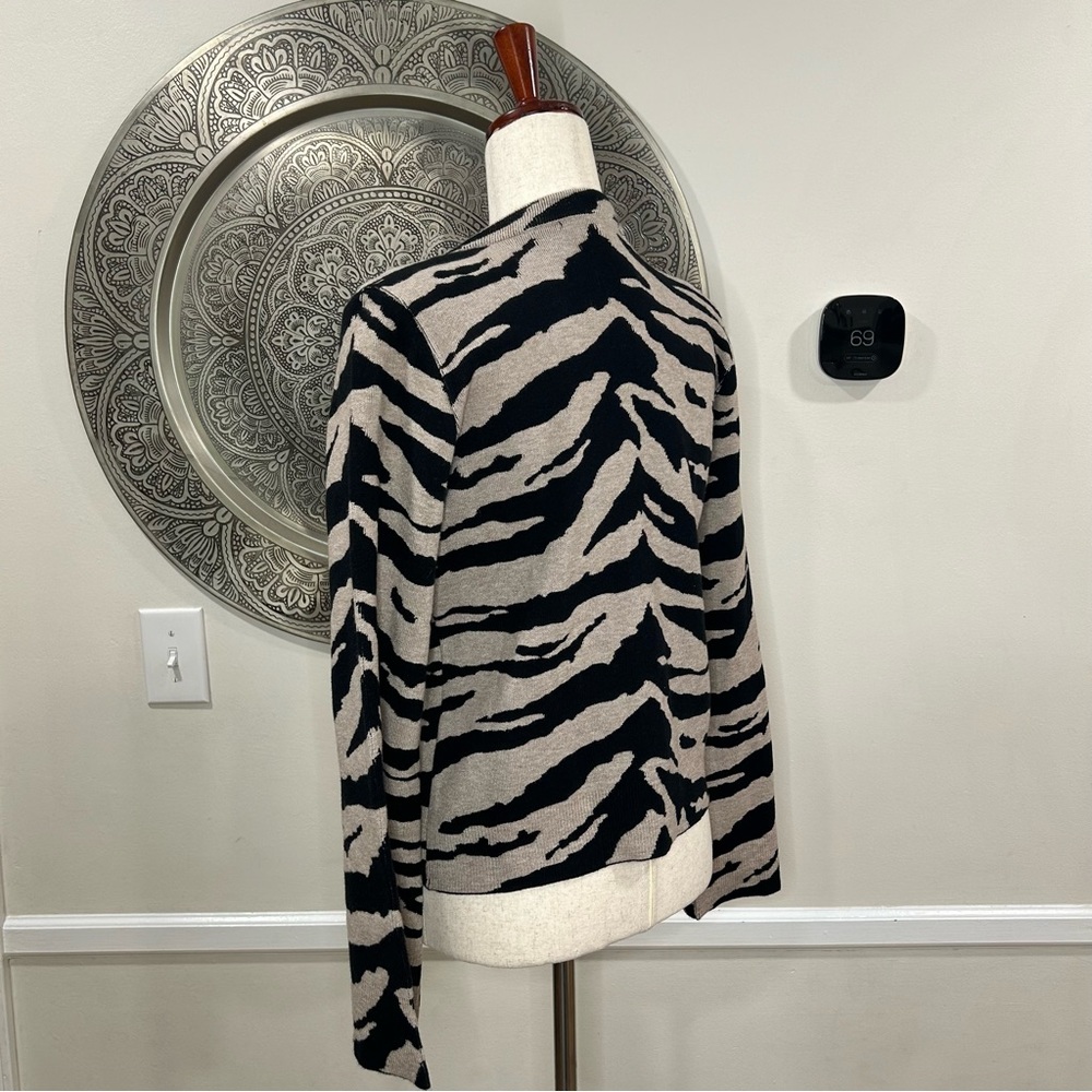 NWT Paola Bernardi Tan Black Zebra Print Jacket and Tank Set  - Size S/M - Picture 7 of 14